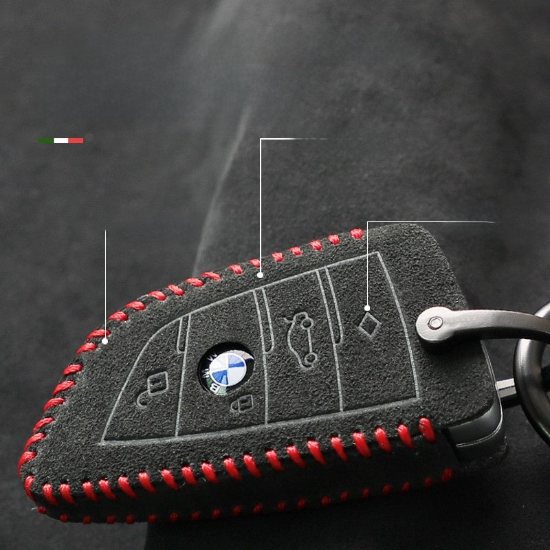 BMW Suede Leather Key Fob Cover