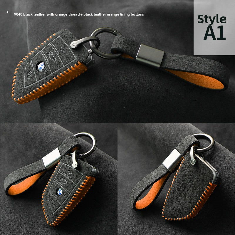 BMW Suede Leather Key Fob Cover